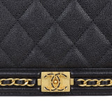 Chanel Chain Around Boy Wallet on Chain | Black