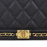 Chanel Chain Around Boy Wallet on Chain | Black