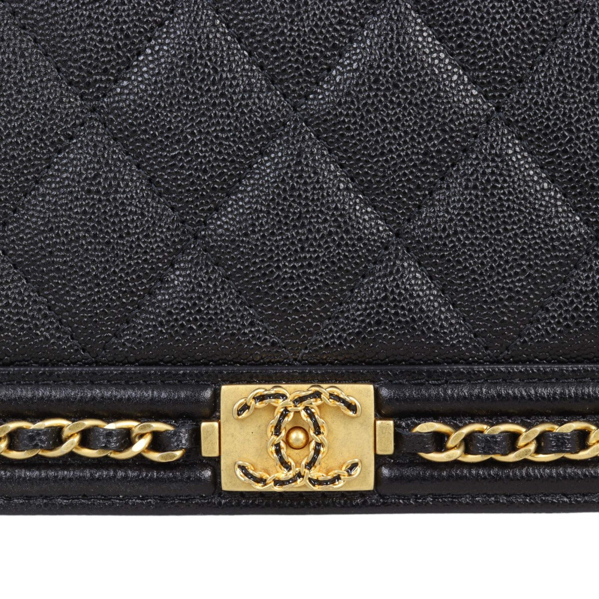 Chanel Chain Around Boy Wallet on Chain | Black