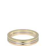 Cartier Vendome Louis Cartier Wedding Ring 18k White, Rose & Yellow Gold