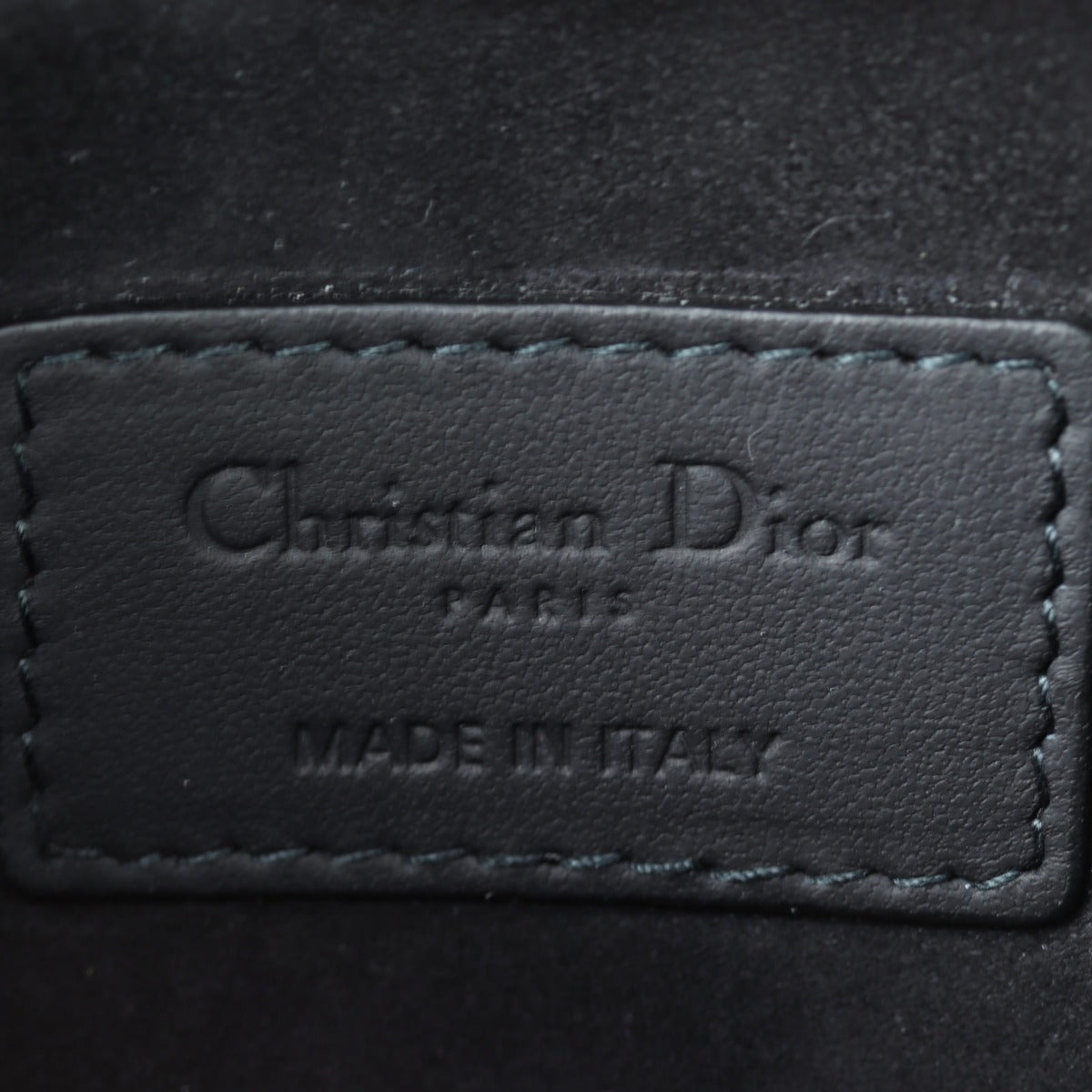 Dior Ultramatte Saddle Belt Bag Interior stamp