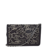 Chanel Paris-Shanghai Wallet on Chain Studded Canvas