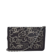 Chanel Paris-Shanghai Wallet on Chain Studded Canvas