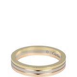 Cartier Vendome Louis Cartier Wedding Ring 18k White, Rose & Yellow Gold