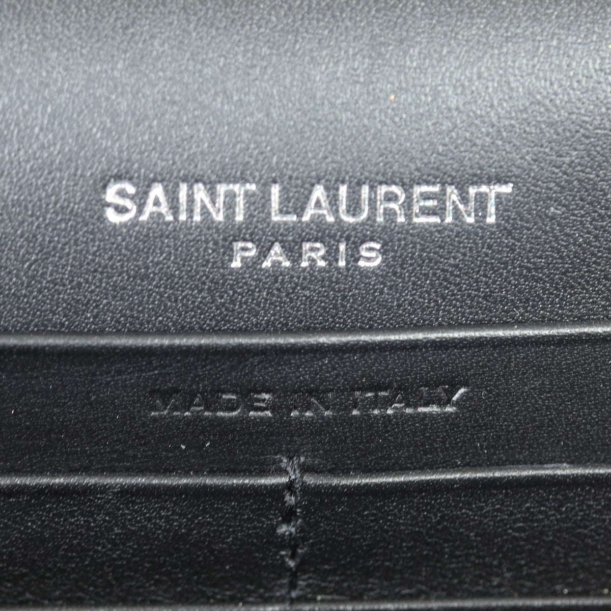 Saint Laurent Cassandre Chain Wallet Interior Stamp