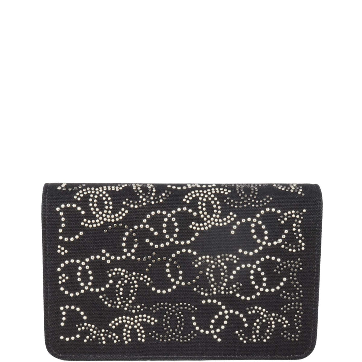 Chanel Paris-Shanghai Wallet on Chain Studded Canvas
