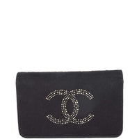 Chanel Paris-Shanghai Wallet on Chain Studded Canvas