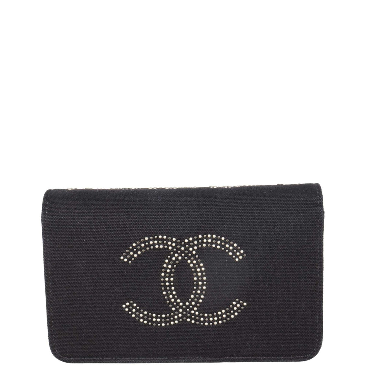 Chanel Paris-Shanghai Wallet on Chain Studded Canvas
