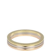 Cartier Vendome Louis Cartier Wedding Ring 18k White, Rose & Yellow Gold