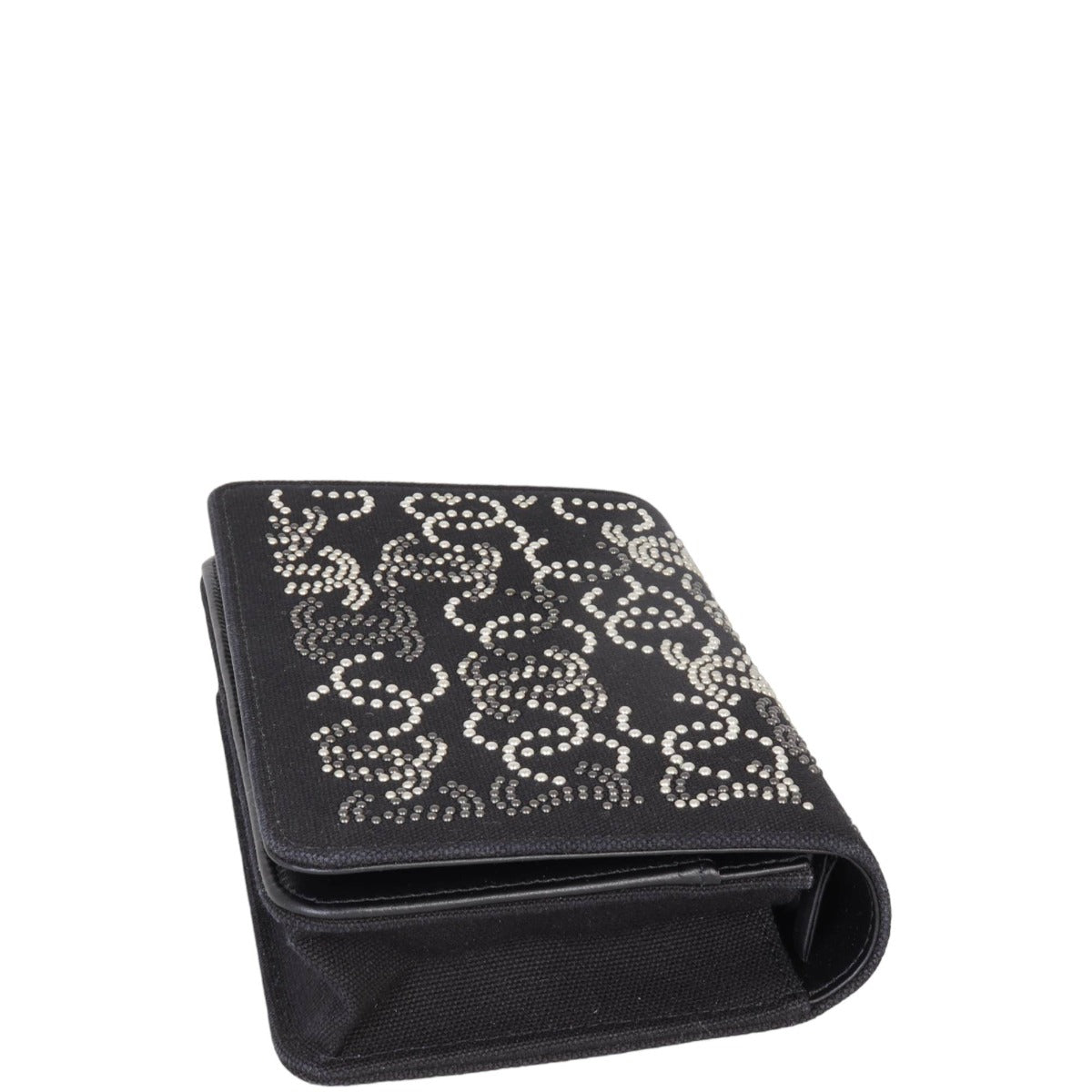 Chanel Paris-Shanghai Wallet on Chain Studded Canvas