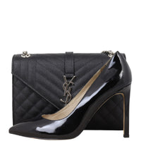 Saint Laurent Monogram Mix Matelasse Envelope Chain Bag Medium