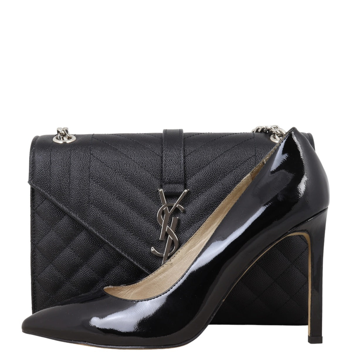 Saint Laurent Monogram Mix Matelasse Envelope Chain Bag Medium