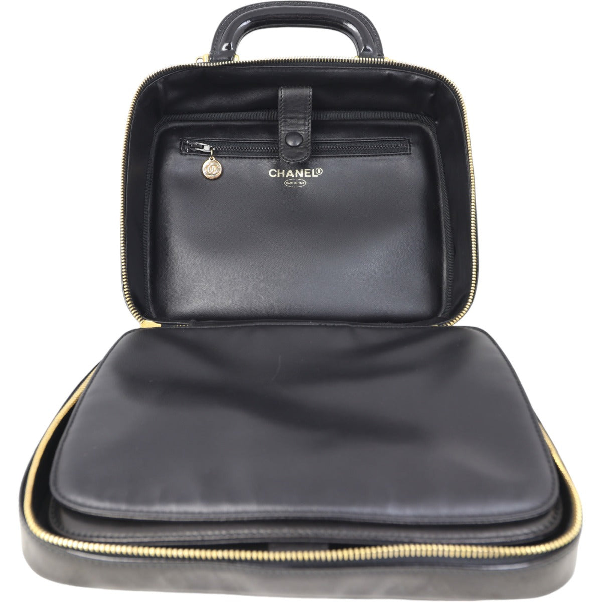 Chanel Timeless Double Zip Vanity Case Patent