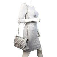 Chanel Classic Double Flap Jumbo | Silver