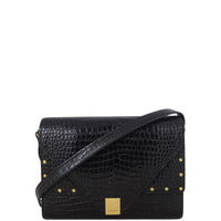 Saint Laurent Margaux Shoulder Bag Croc-Embossed