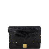 Saint Laurent Margaux Shoulder Bag Croc-Embossed