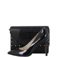 Saint Laurent Margaux Shoulder Bag Croc-Embossed