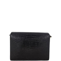Saint Laurent Margaux Shoulder Bag Croc-Embossed