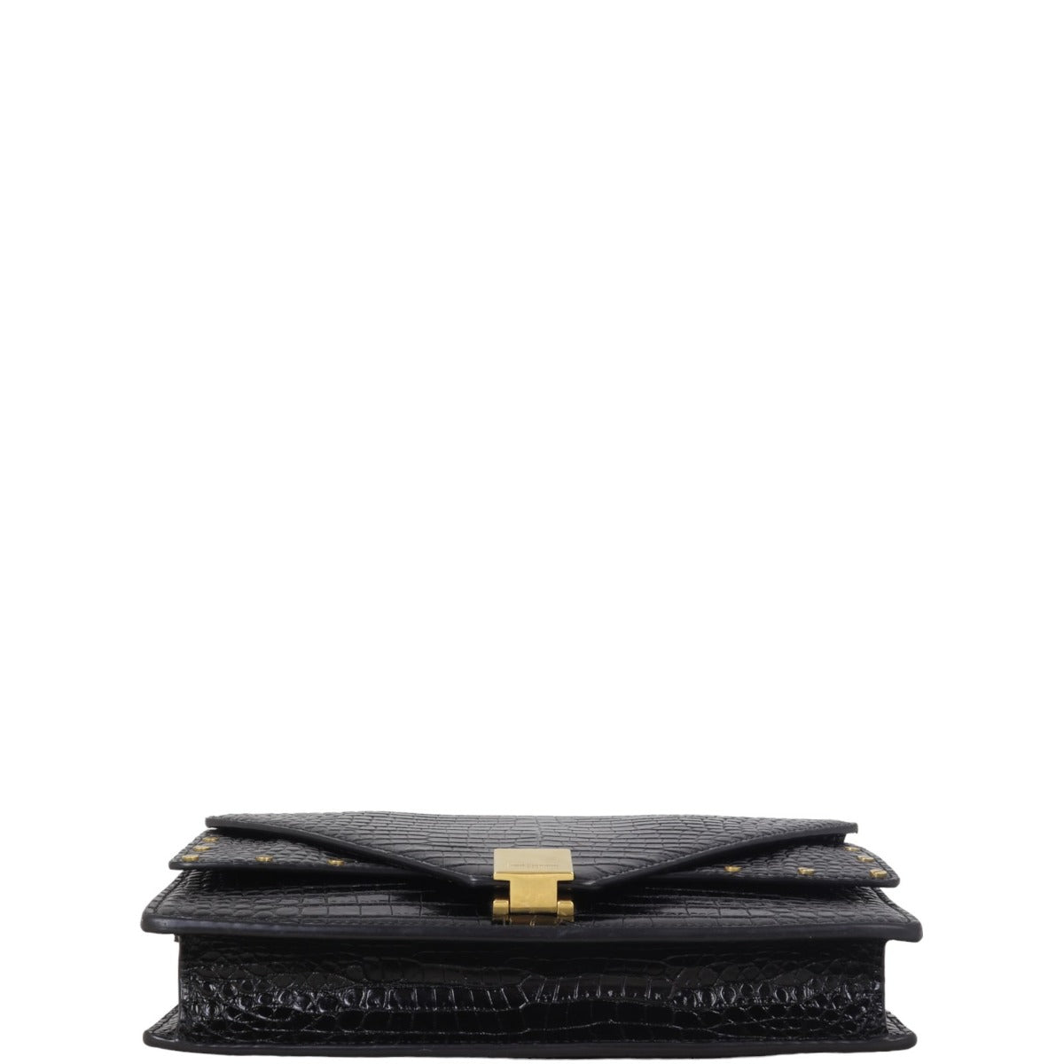 Saint Laurent Margaux Shoulder Bag Croc-Embossed