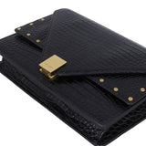 Saint Laurent Margaux Shoulder Bag Croc-Embossed