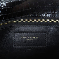 Saint Laurent Margaux Shoulder Bag Croc-Embossed