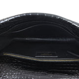 Saint Laurent Margaux Shoulder Bag Croc-Embossed