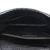 Saint Laurent Margaux Shoulder Bag Croc-Embossed