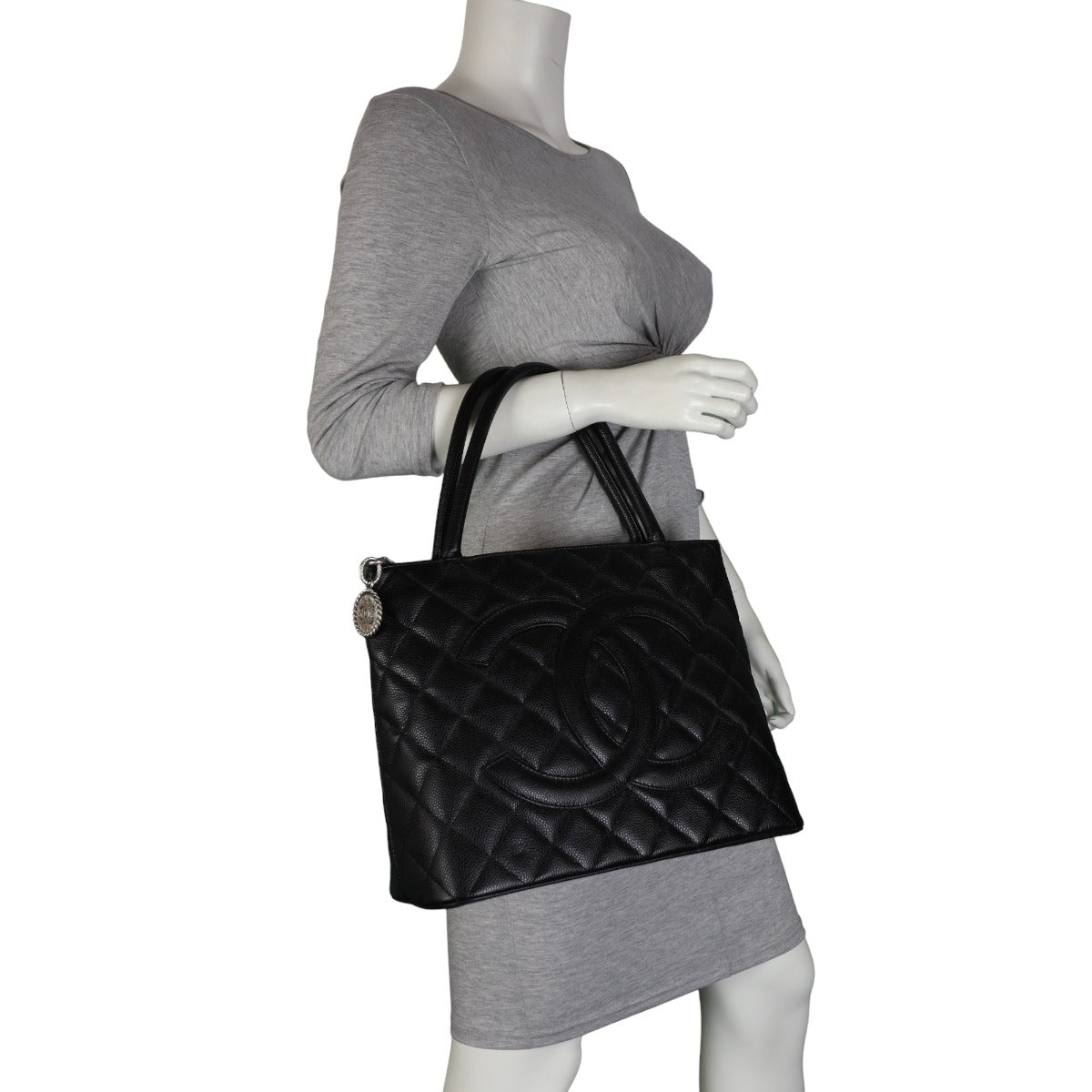 Chanel Medallion Tote | Silver Zip