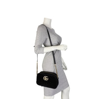 Gucci GG Marmont Velvet Small Camera Bag