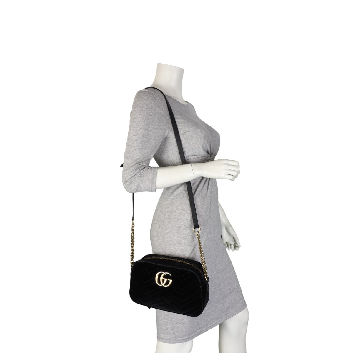 Gucci GG Marmont Velvet Small Camera Bag