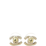 Chanel CC Crystal Stud Earrings