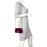 Gucci GG Marmont Velvet Super Mini Shoulder Bag