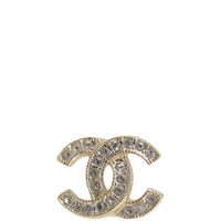 Chanel CC Crystal Stud Earrings