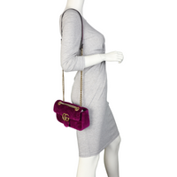 Gucci GG Marmont Velvet Mini Shoulder Bag