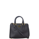 Prada Saffiano Lux Galleria Double Zip Tote Micro