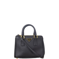 Prada Saffiano Lux Galleria Double Zip Tote Micro