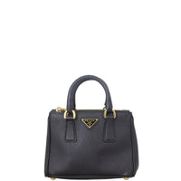 Prada Saffiano Lux Galleria Double Zip Tote Micro