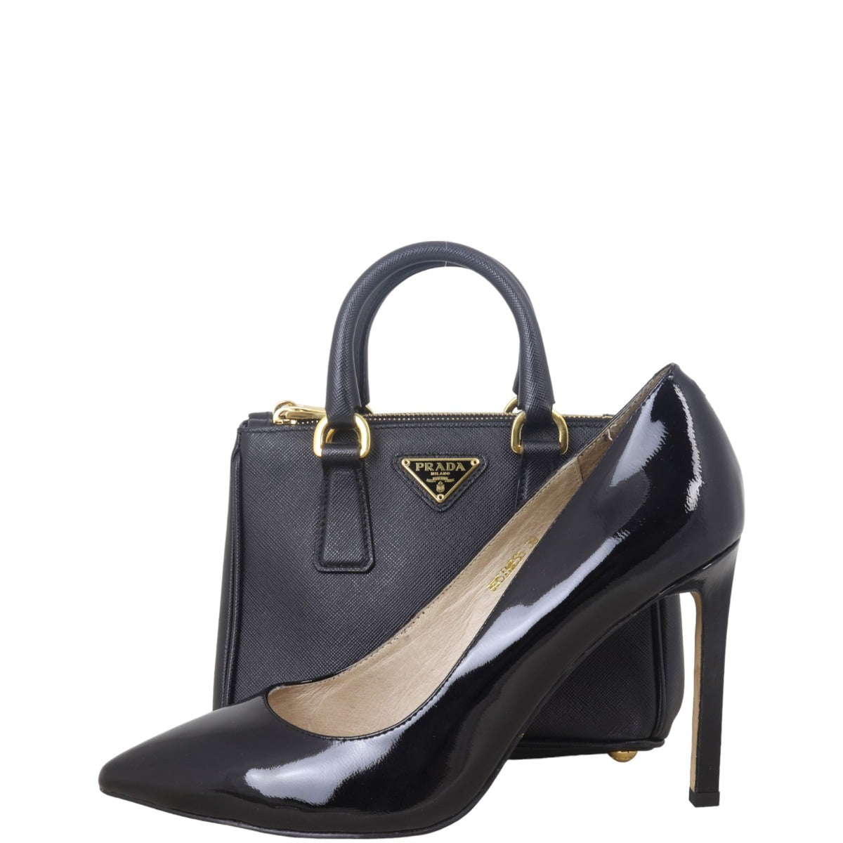 Prada Saffiano Lux Galleria Double Zip Tote Micro