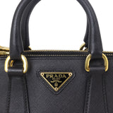 Prada Saffiano Lux Galleria Double Zip Tote Micro