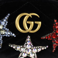 Gucci GG Marmont Belt Bag Crystal Star Velvet