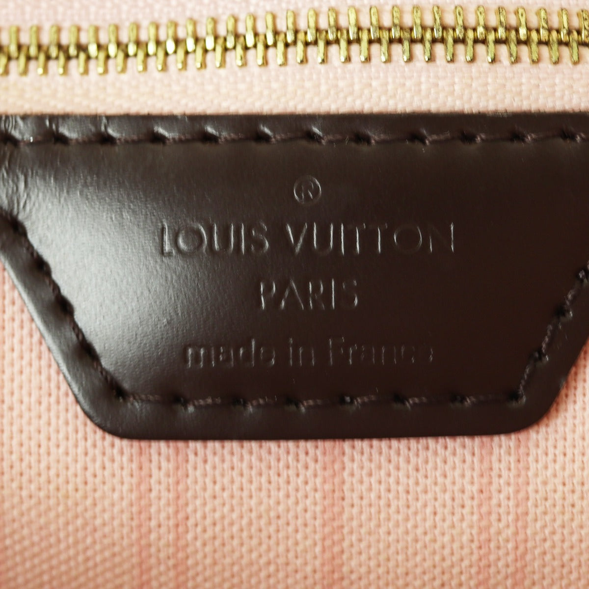 Louis Vuitton Neverfull MM Damier Ebene Interior Stamp