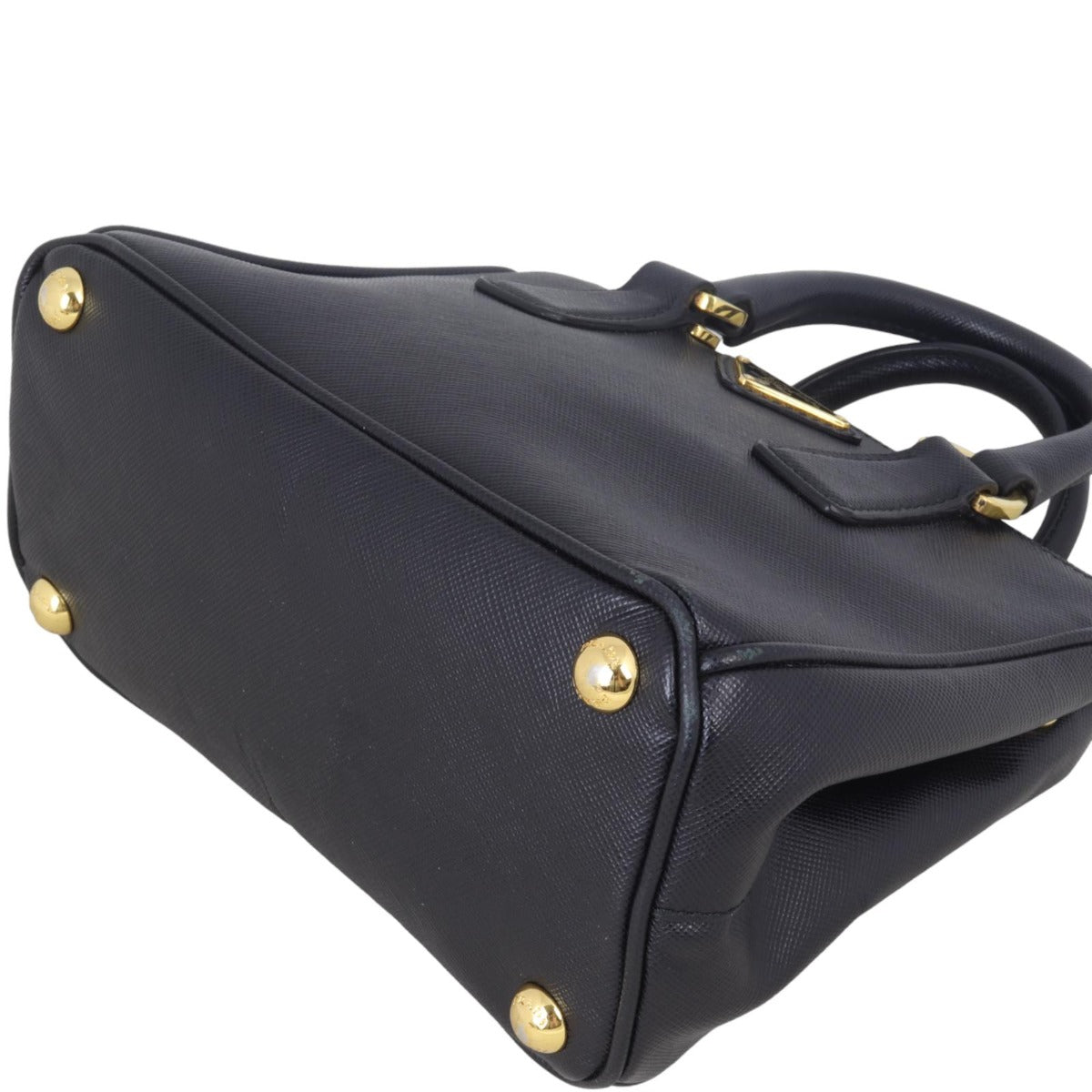 Prada Saffiano Lux Galleria Double Zip Tote Micro