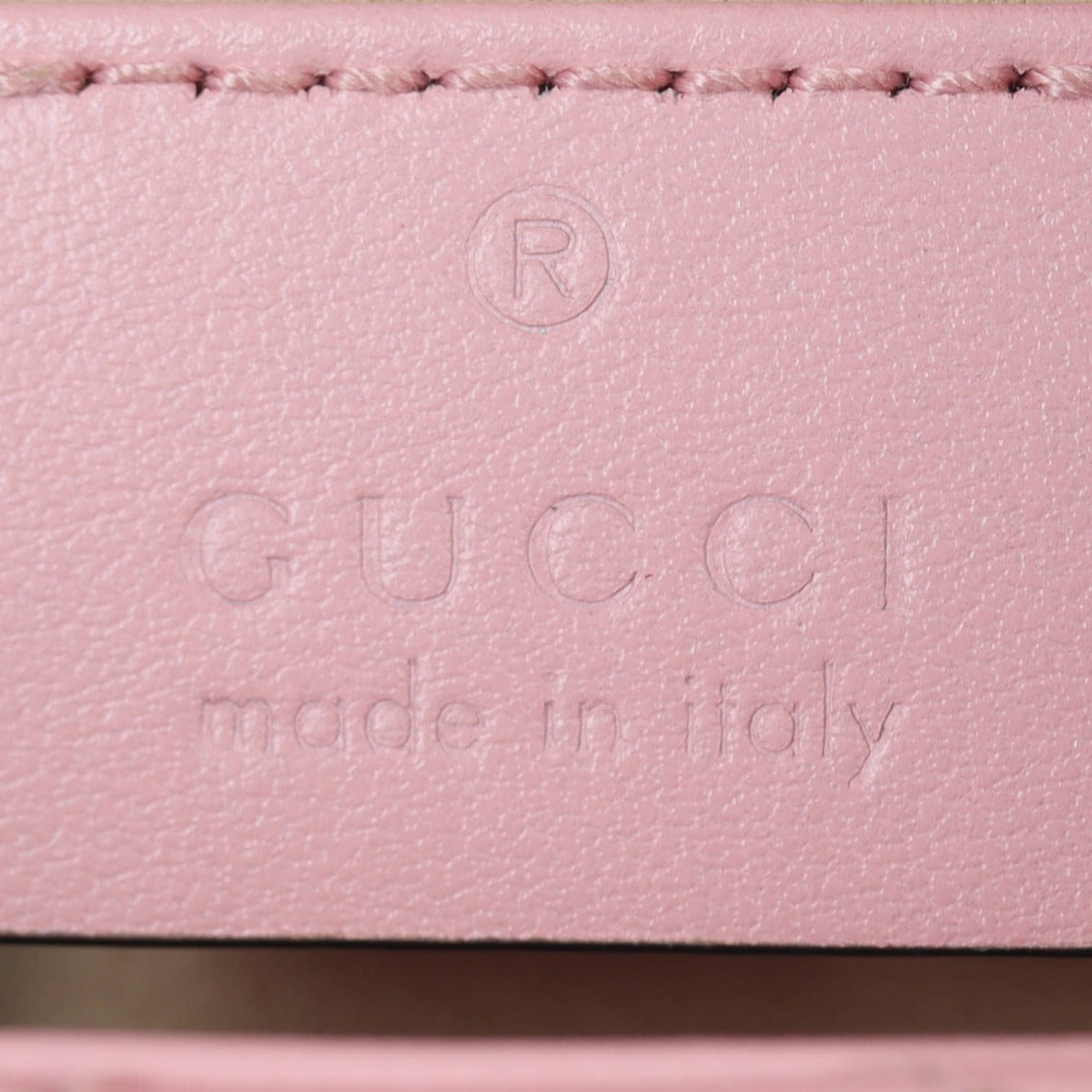 Gucci GG Marmont Super Mini Shoulder Bag Interior Stamp