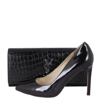 Saint Laurent Monogram Kate Clutch Croc-Embossed