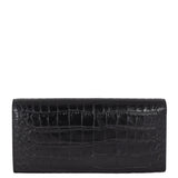 Saint Laurent Monogram Kate Clutch Croc-Embossed