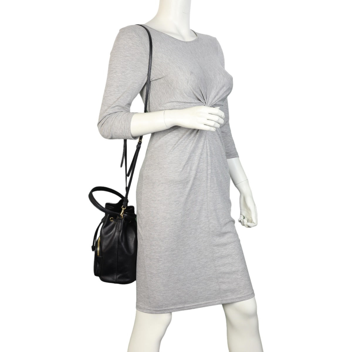 Prada Duet Leather Bucket Bag