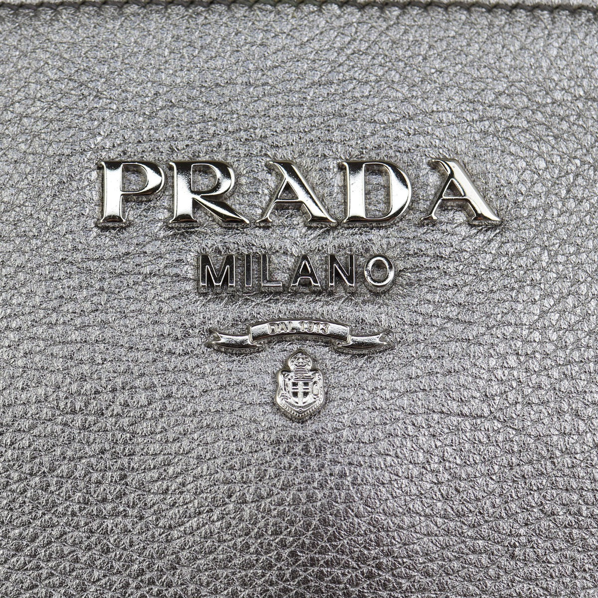 Prada Vitello Daino Small Zip Tote Hardware