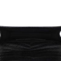 Saint Laurent Monogram Kate Clutch Croc-Embossed