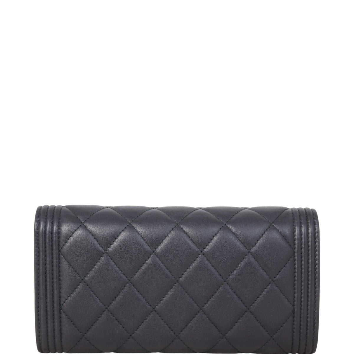 Chanel Boy Long Flap Wallet | Black Lambskin
