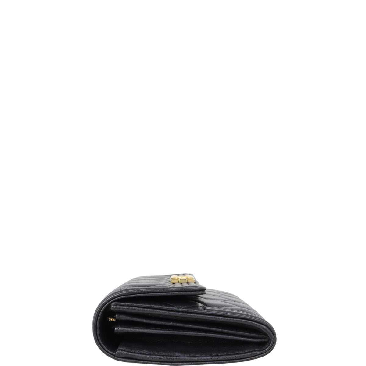 Chanel Boy Long Flap Wallet | Black Lambskin